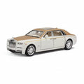 Model of a luxury car with beige roof and white body on a white background, QATAR PRICE