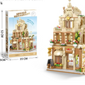 Model of an upscale restaurant building with a matching box on a white background price qatar