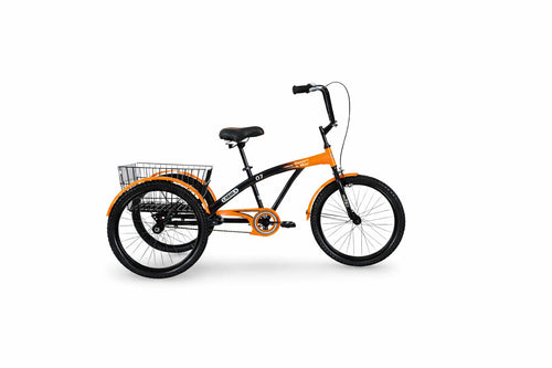 Orange and black tricycle on a white background QATAR PRICE