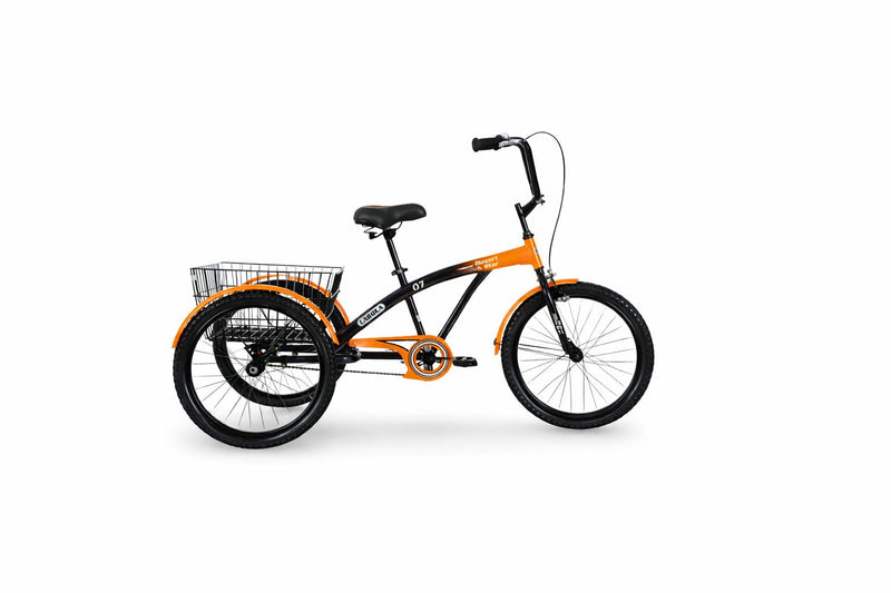 Adult Tricycle 3-Wheel Bike - Cruiser with Rear Basket for Shopping & Recreation