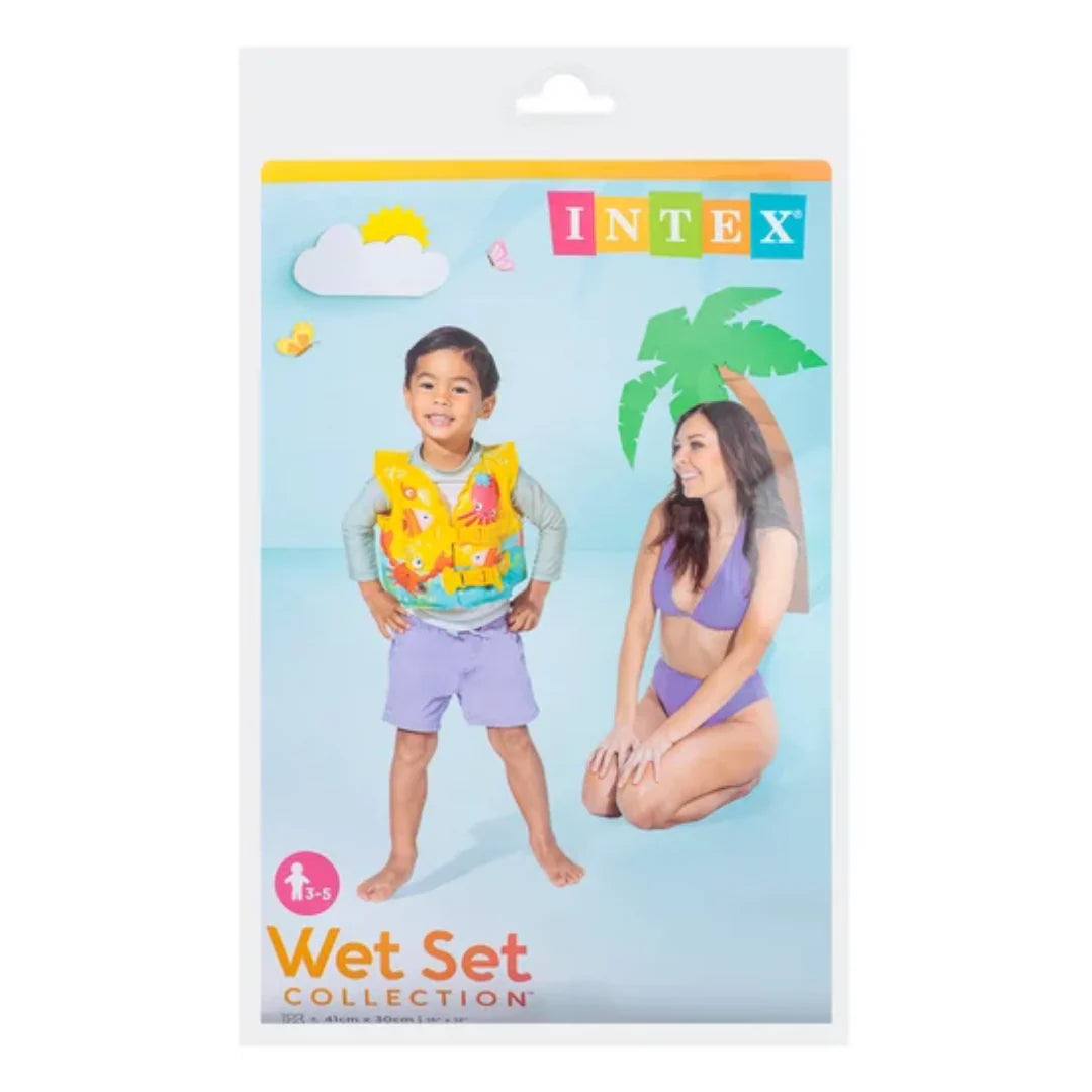 Intex Wet Set Collection – Kids Inflatable Swim Vest (Ages 3–5) 41×30cm