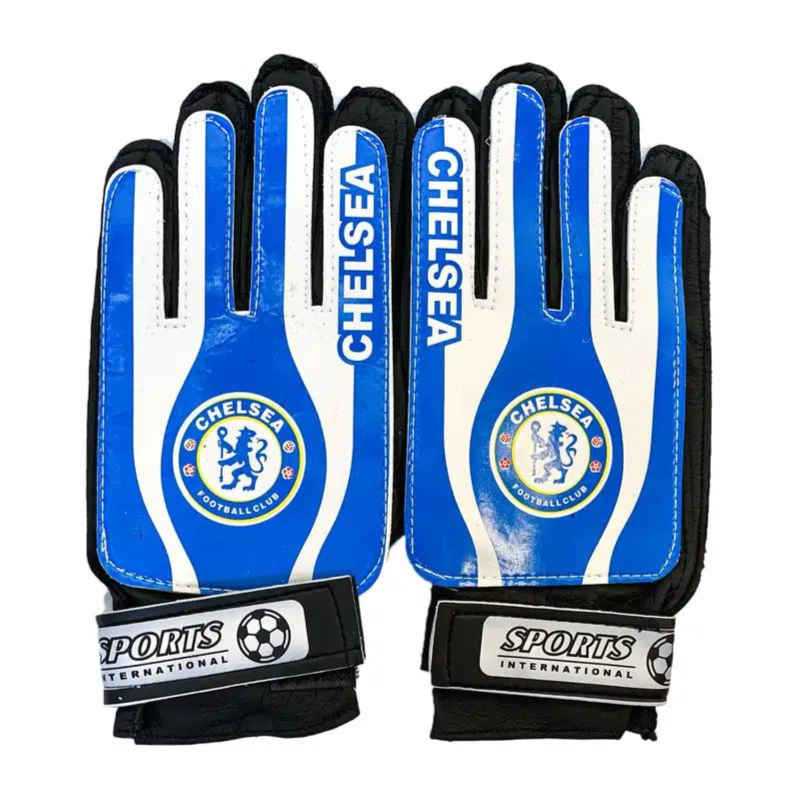 Pair of Chelsea football club gloves on a white background price qatar