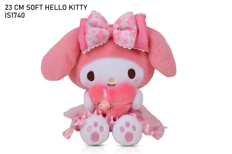 My Melody Soft Plush Toy 23cm - Sanrio Character with Bow