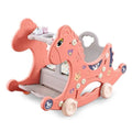 Pink rocking horse toy with wheels on a white background QATAR PRICE