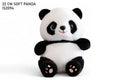 Plush panda toy on a white background with text '22 CM SOFT PANDA IS2094'.