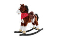Plush rocking horse with a red bandana on a white background qatar price 