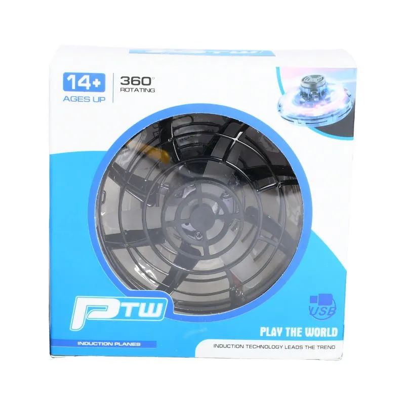 360° Rotating Induction Flying Toy - USB Rechargeable Hover Drone