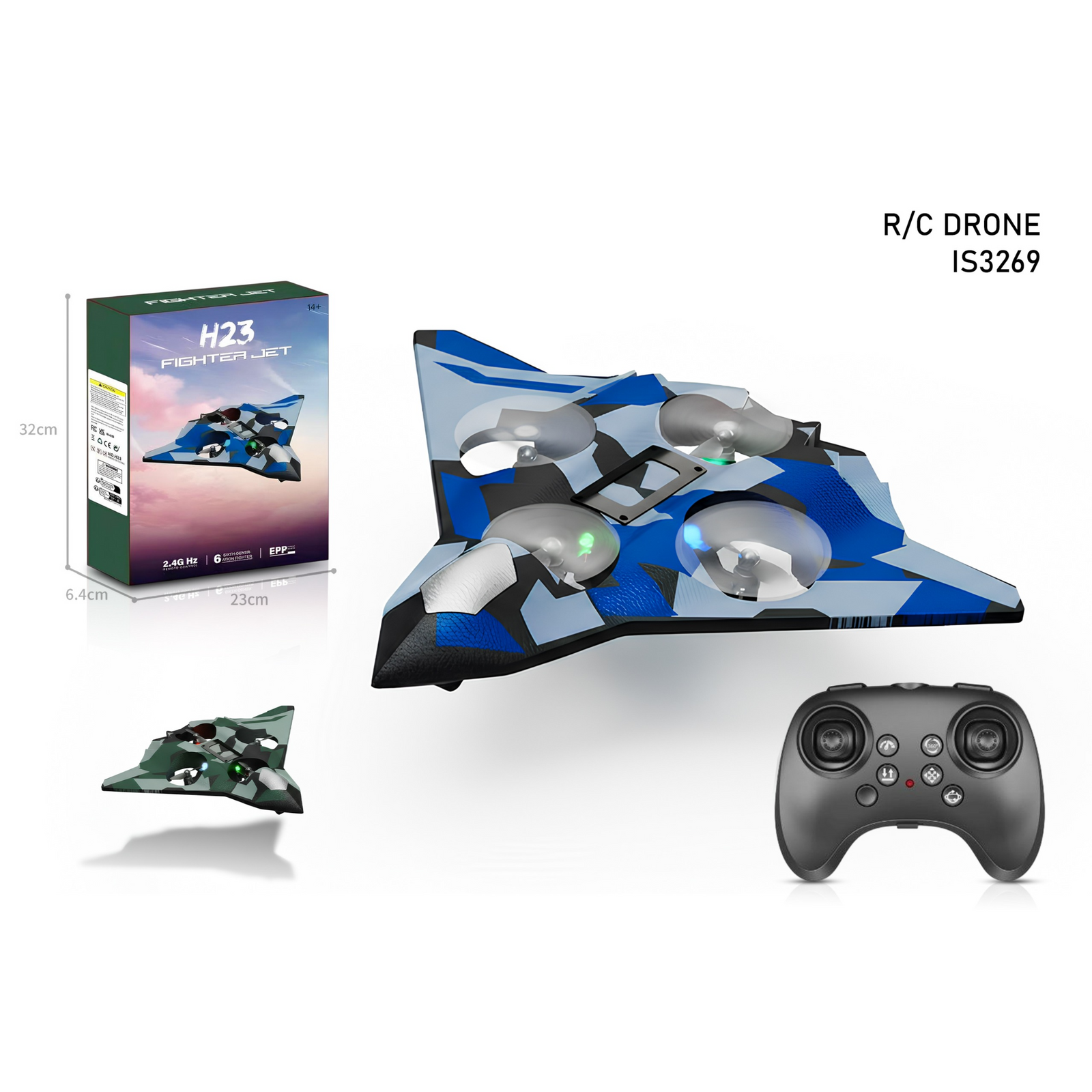 R/C drone with controller and packaging on a white background price qatar