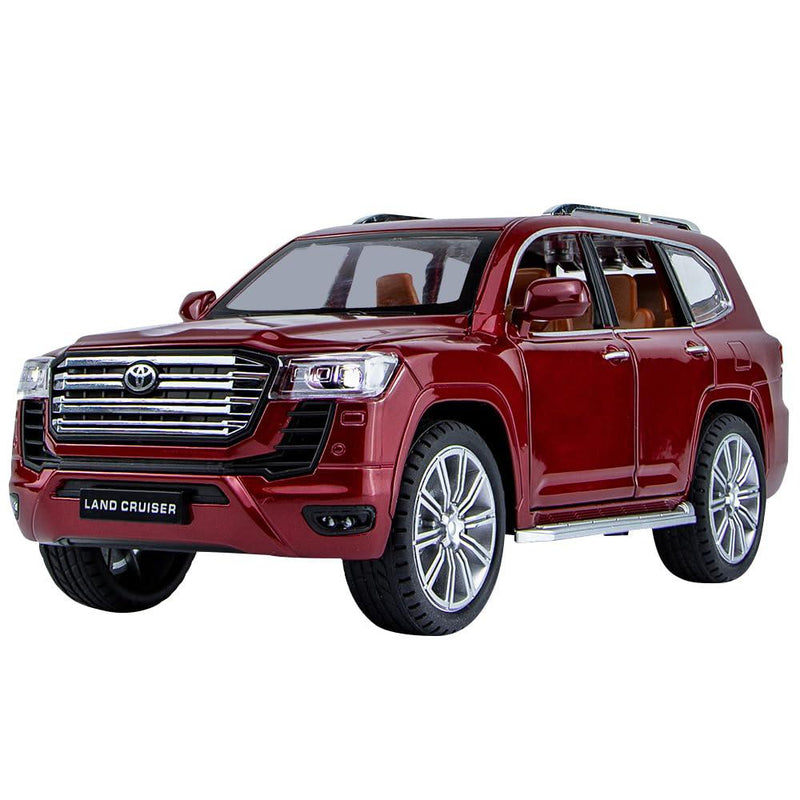 Toyota Land Cruiser Diecast Model Car 1:24 Scale - Red
