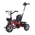 Red and black tricycle with a seat on a white background QATAR PRICE