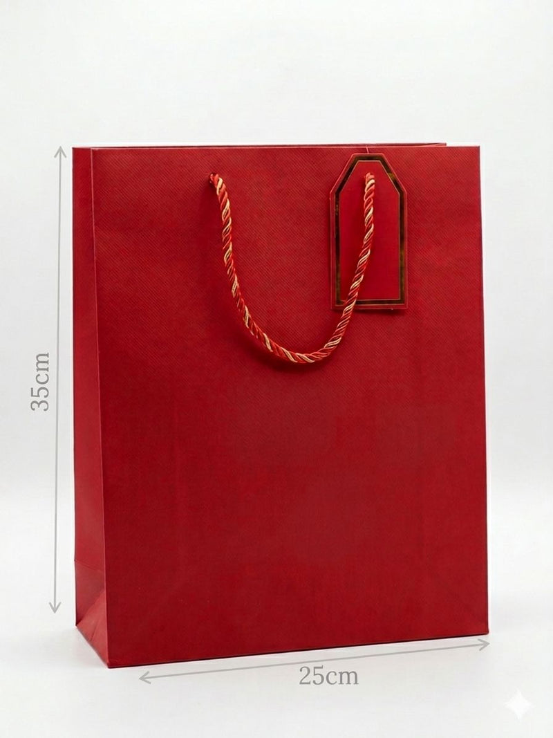 Red Gift Bag with Rope Handle 25x35cm