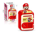 Red toy bank with Mario design next to its packaging on a white background QATAR PRICE