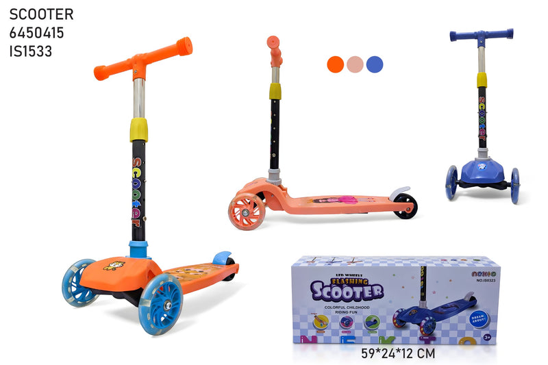 Colorful Kids Scooter  3-Wheel Kick Scooter Multi-Color