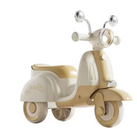 Kids classic vintage style cream and gold scooter ride-on push toy for toddlers