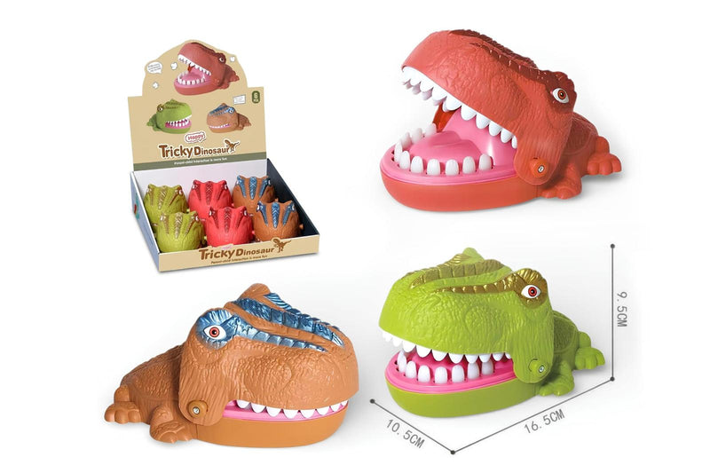 Tricky Dinosaur Biting Finger Game - Assorted Colors