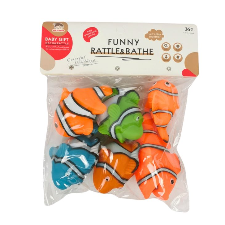 Baby Soft Toys 6 Pcs Set | Funny Rattle & Bathe