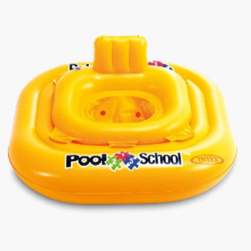 Specification,Details / التفاصيل,المواصفات
Product Name,Intex Pool School Deluxe Baby Float,اسم المنتج
Brand,Intex,العلامة التجارية
Series,Pool School Step 1,السلسلة
Color,Bright Yellow for high visibility,اللون
Design,Square with large outer ring for stability,التصميم
Features,Inflatable backrest & diaper-style seat,المميزات