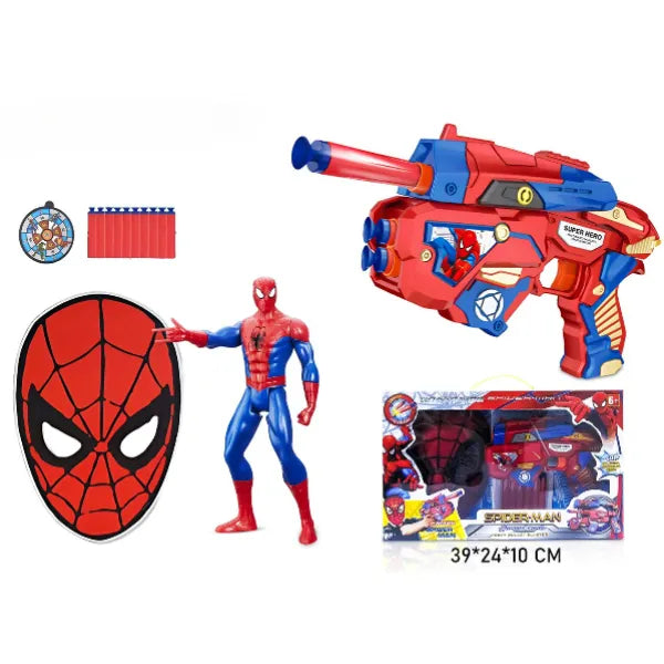Spider-Man Super Hero Blaster Toy Set with Figure & Mask