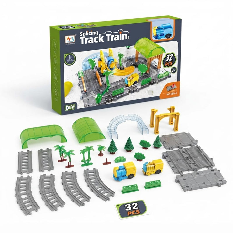 Splicing Track Train Set - 32 Piece DIY Railway Playset