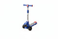 Three children's scooters in black, blue, and red on a white background with '622 Scooter KN' text. QATAR PRICE