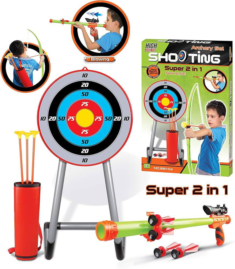 2 in 1 Archery Shooting Set - Target Practice Toy for Kids Qatar