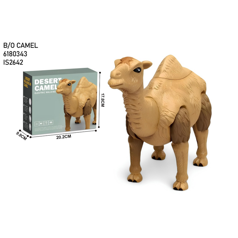 battery-operated electric walking desert camel toy.