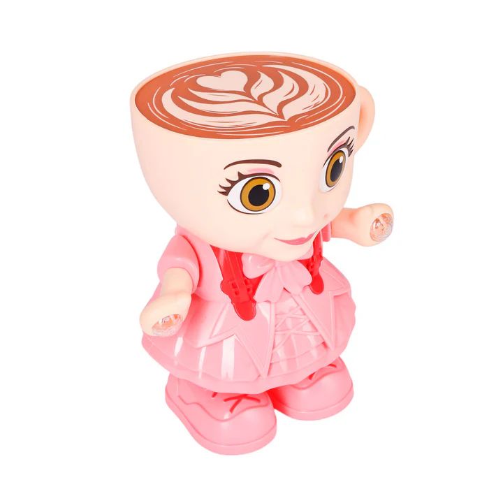 Dancing Coffee Cup Character Toy - Musical Interactive Latte Art Figure