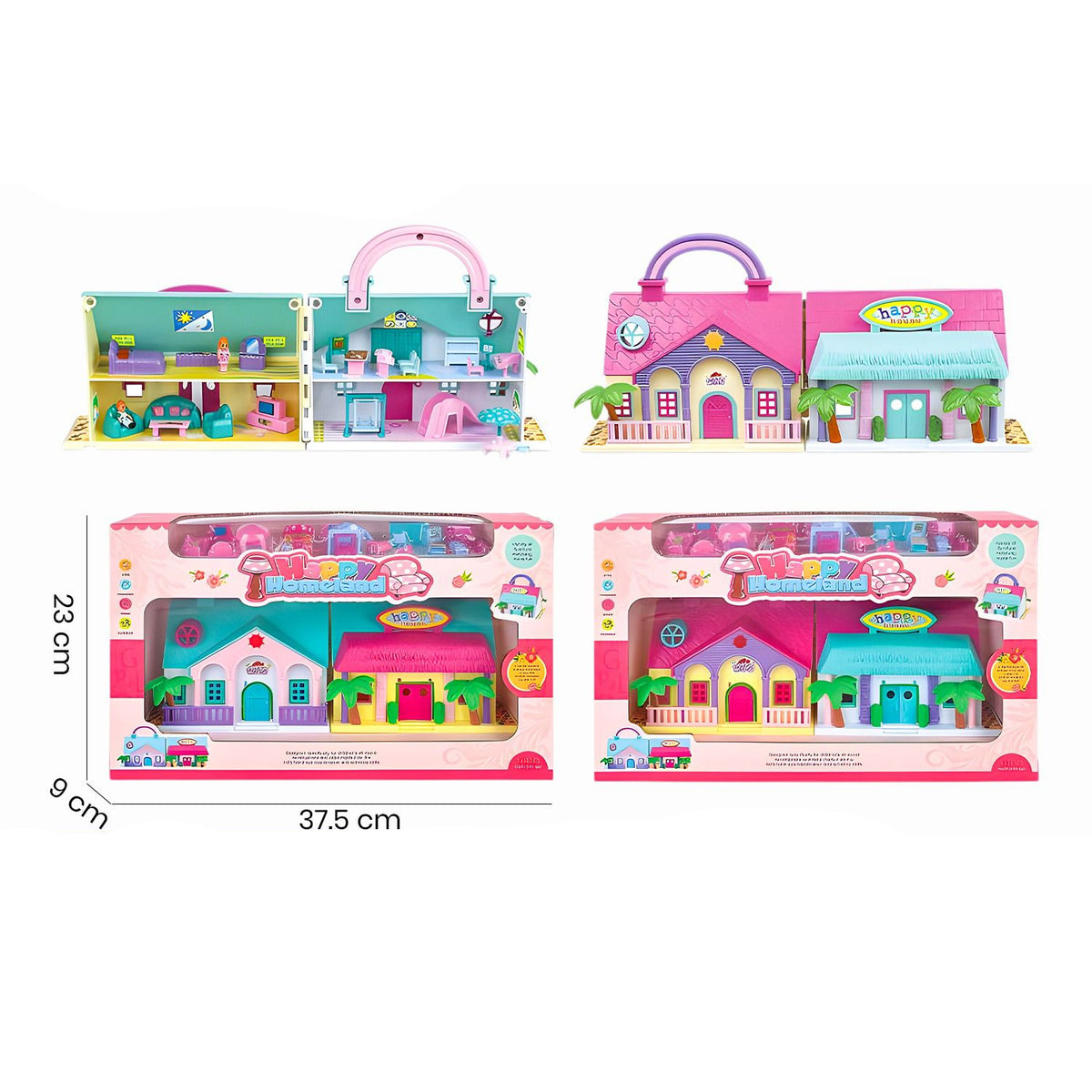 Toy house set with packaging on a white background QATAR PRICE