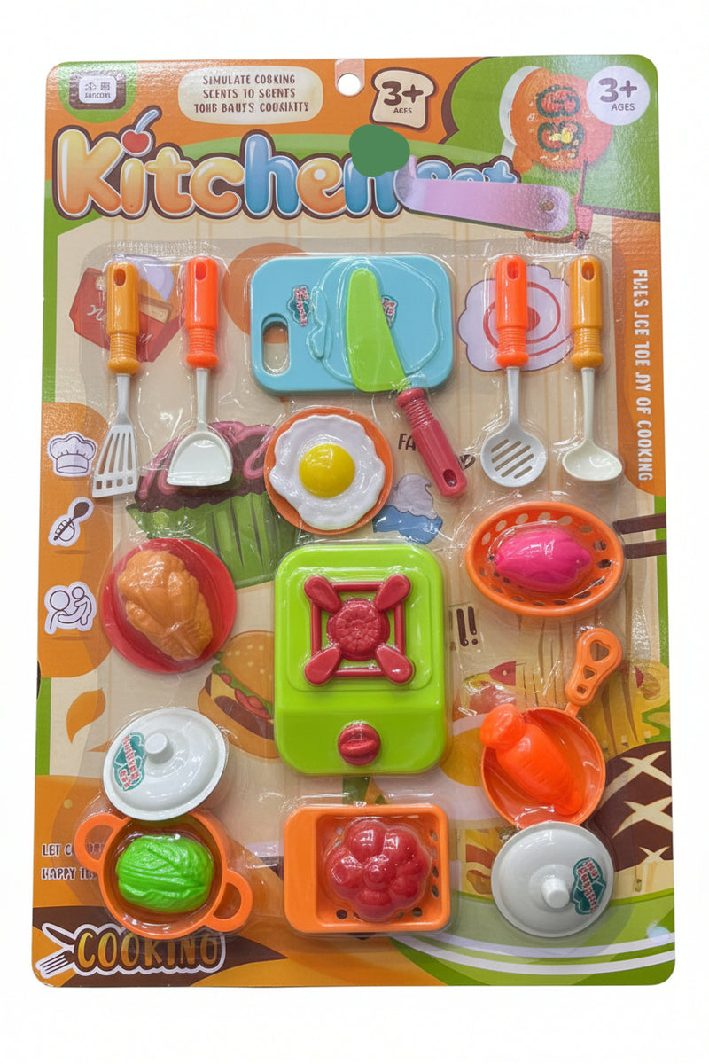 Kids Kitchen Cooking Toy Set – Simulate Cooking Playset