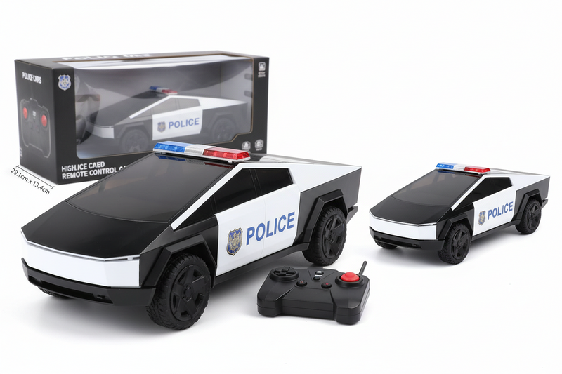 Tesla Cybertruck Police RC Car 1:22 Scale - Remote Control Toy