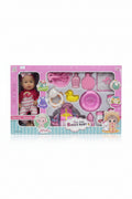 Toy set packaging with a baby doll and various toys on a white background QATAR PRICE
