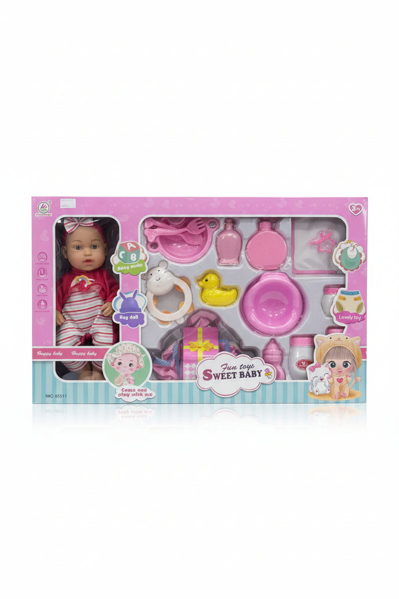 Any Little Sweet Baby Doll Set - Baby Care Playset with Bath Accessories | Ages 3+