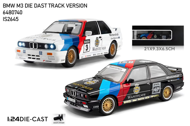 BMW M3 Die-Cast Track Version 1:24 Scale Model Car - Warsteiner Racing Edition