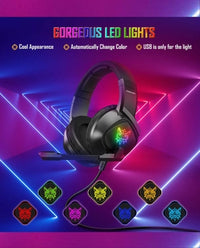 RGB Gaming Headset with Microphone - 40mm Driver