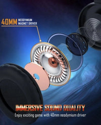 RGB Gaming Headset with Microphone - 40mm Driver