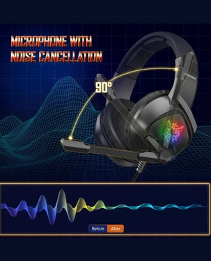 RGB Gaming Headset with Microphone - 40mm Driver