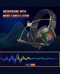 RGB Gaming Headset with Microphone - 40mm Driver