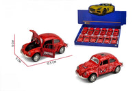 Spider-Man Die-Cast VW Beetle Toy Car - 12.5cm Pull Back 1 PIECE ATAR PRICE