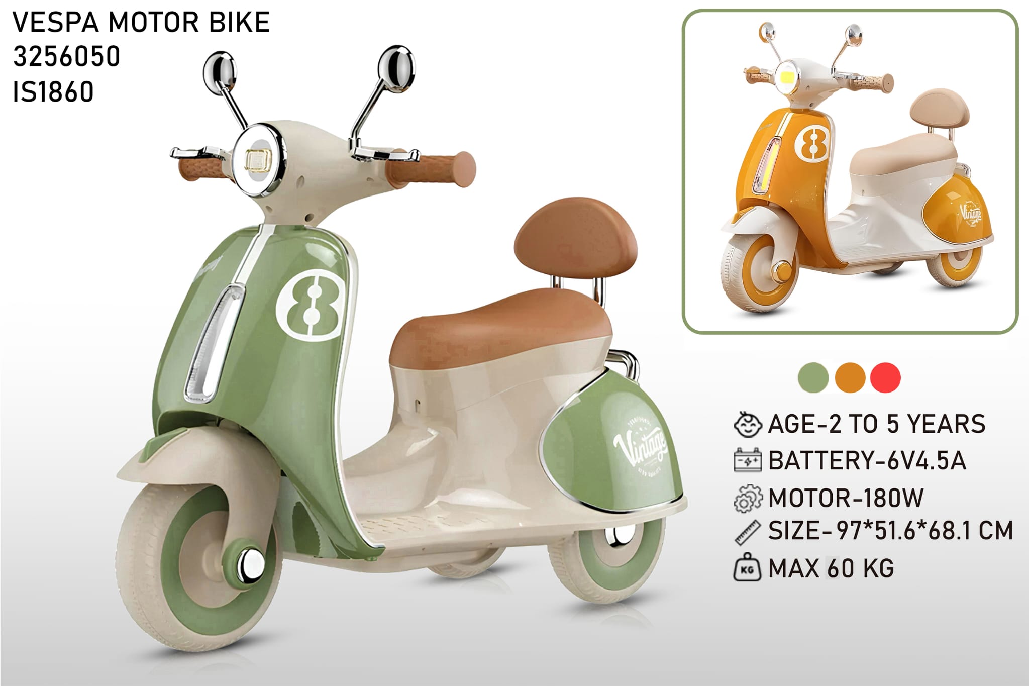 Vespa Motor Bike for Kids - Electric Ride-On Scooter Qatar