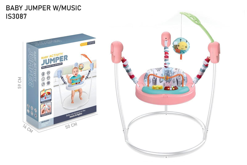Baby Activity Jumper with Music - Pink Woodland