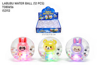 Labubu Water Ball Light-Up Toy - 12 Piece Display Box | Cute Animal Characters