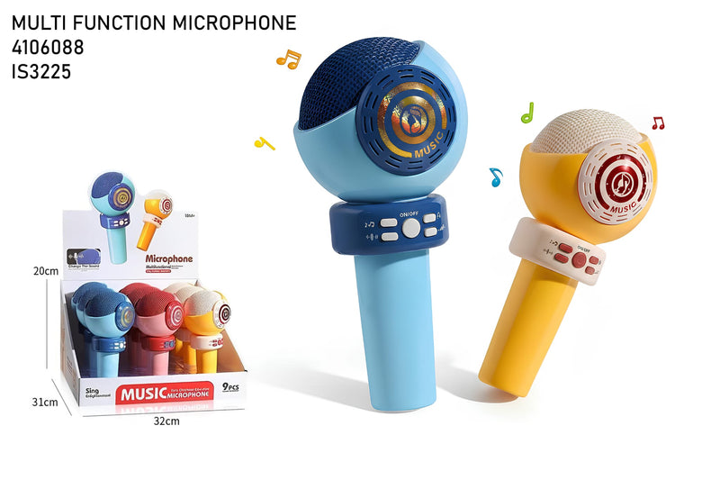 Multi Function Music Microphone Toy - Kids Karaoke Mic with Sound Effects