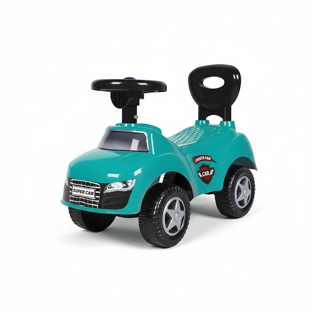 Super Car Ride-On Toy - Sports Car Push Car for Toddlers with Steering Wheel