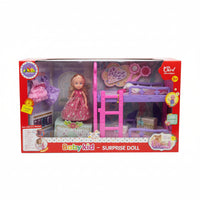 Baby Kid Surprise Doll Playset - Girl Boutique with Bunk Bed & Accessories | Ages 3+