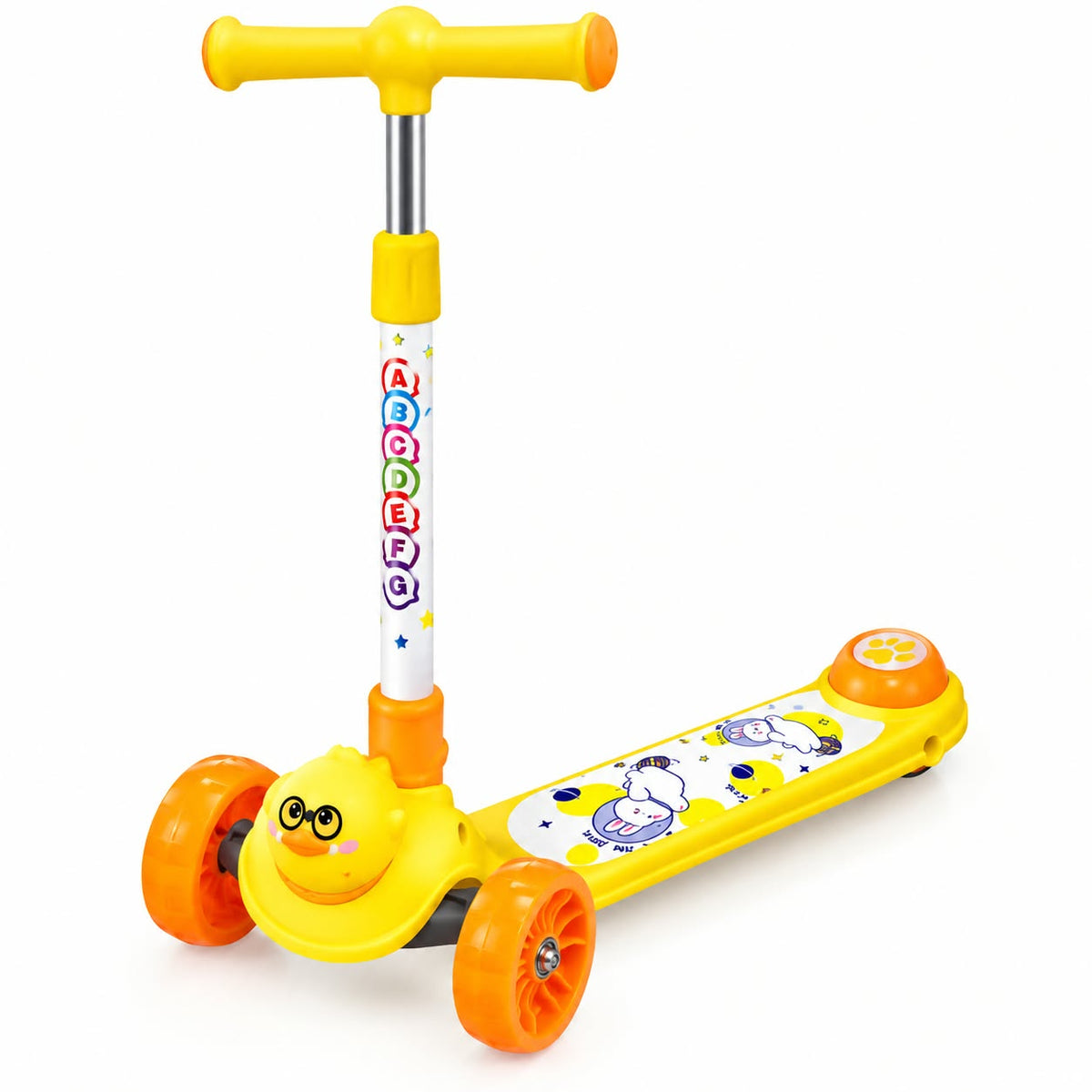 Kids’ 3-Wheel Duck Scooter – Yellow & Orange