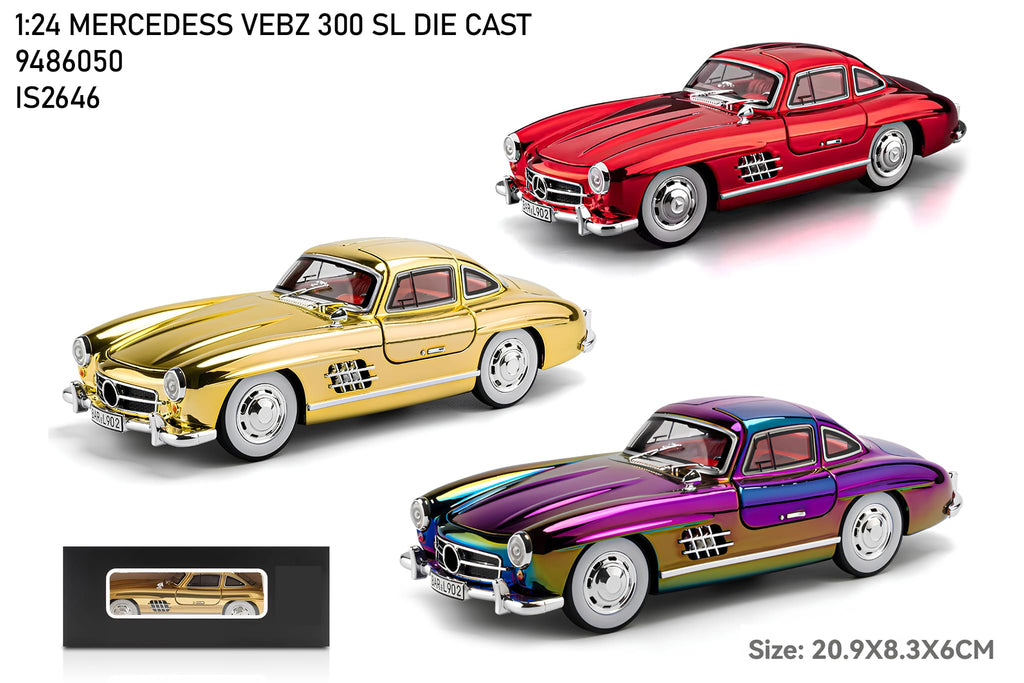 Mercedes-Benz 300 SL Die-Cast Model Car 1:24 Scale - Gullwing Classic Edition