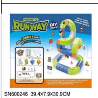 Magnetic Runway Track Building Set - Snap, Connect, Build