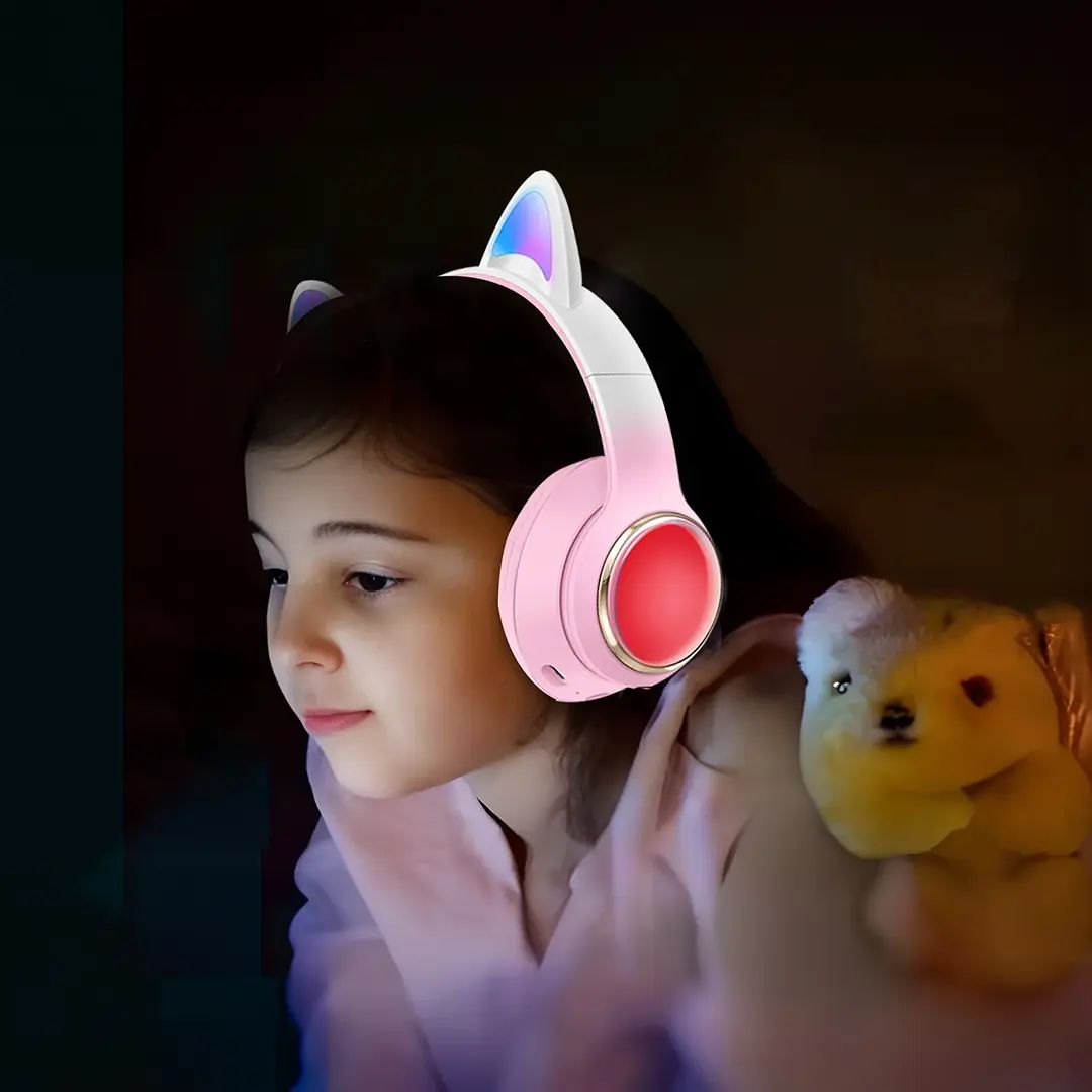 GK-500 Kids Wireless Headphone - Pink Bear Edition