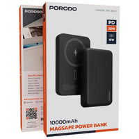 Porodo 10000mAh MagSafe Power Bank - 20W PD + 15W Wireless
