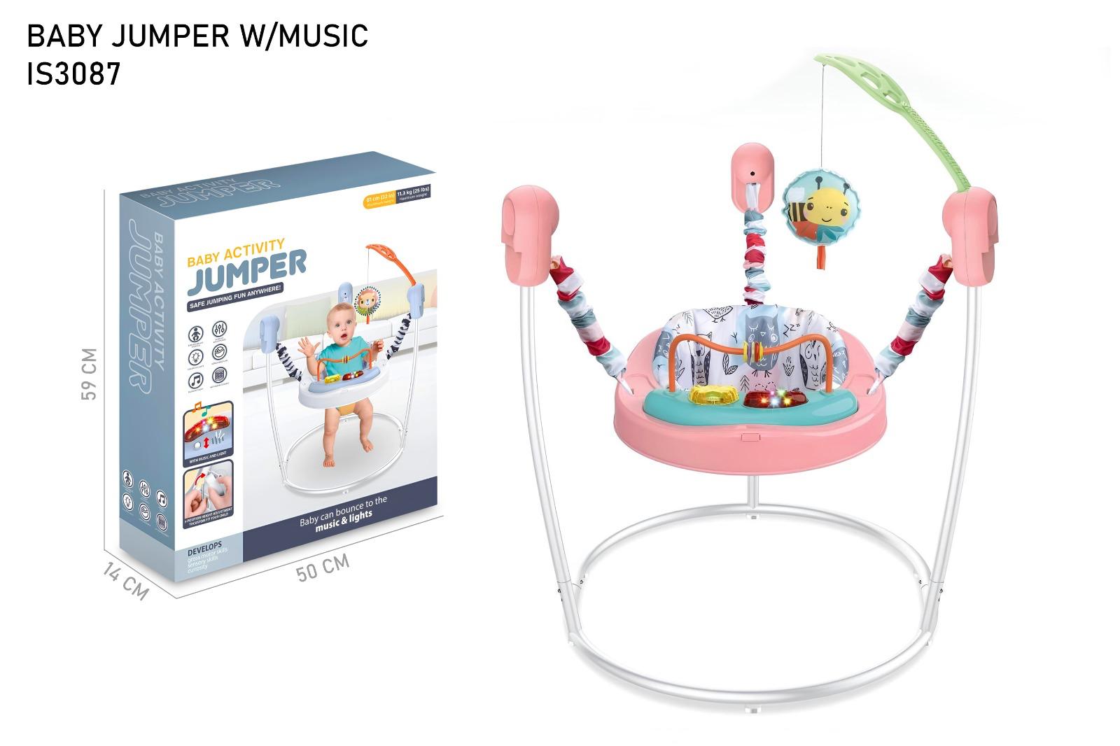 Baby Activity Jumper with Music - Pink Woodland